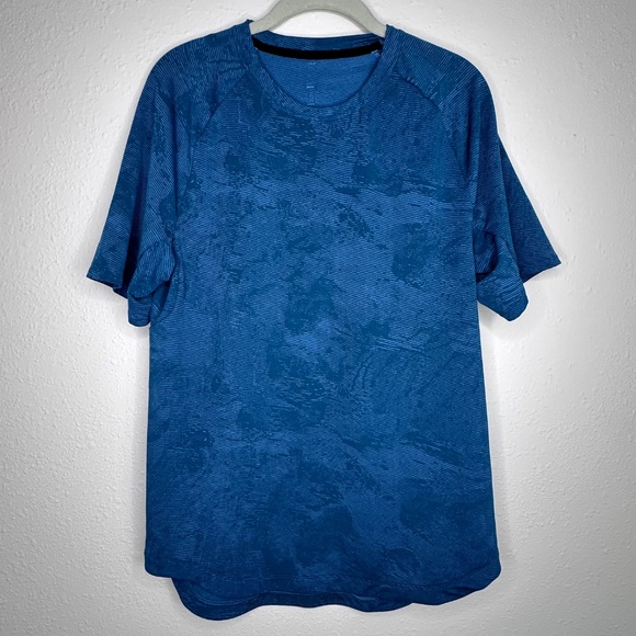 Lululemon Drysense Training Short-Sleeve Shirt, Marble Map Jac Blue, Sz: Medium - Picture 2 of 10
